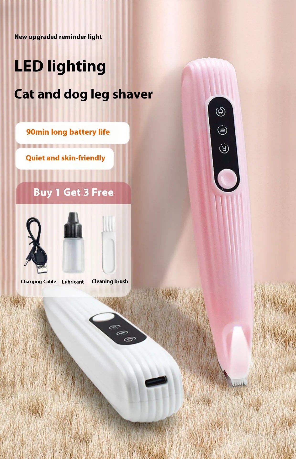 Quiet Electric Pet Nail Grinder - Rechargeable Paw Trimmer for Dogs and Cats