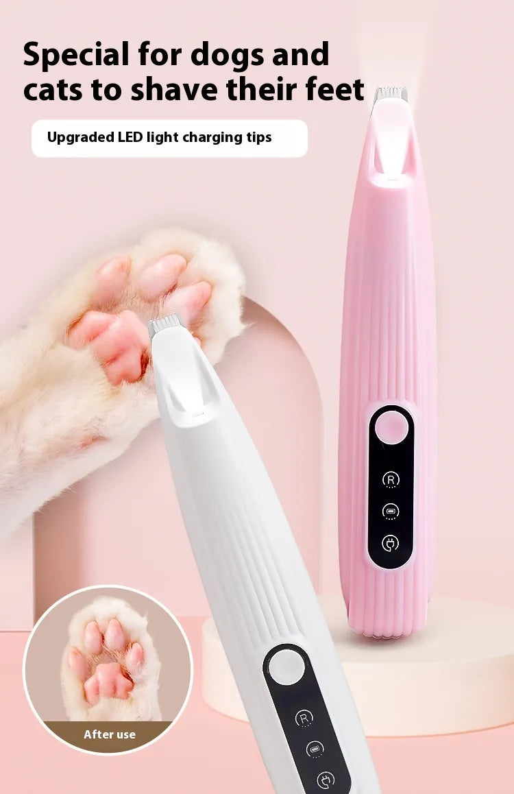 Quiet Electric Pet Nail Grinder - Rechargeable Paw Trimmer for Dogs and Cats