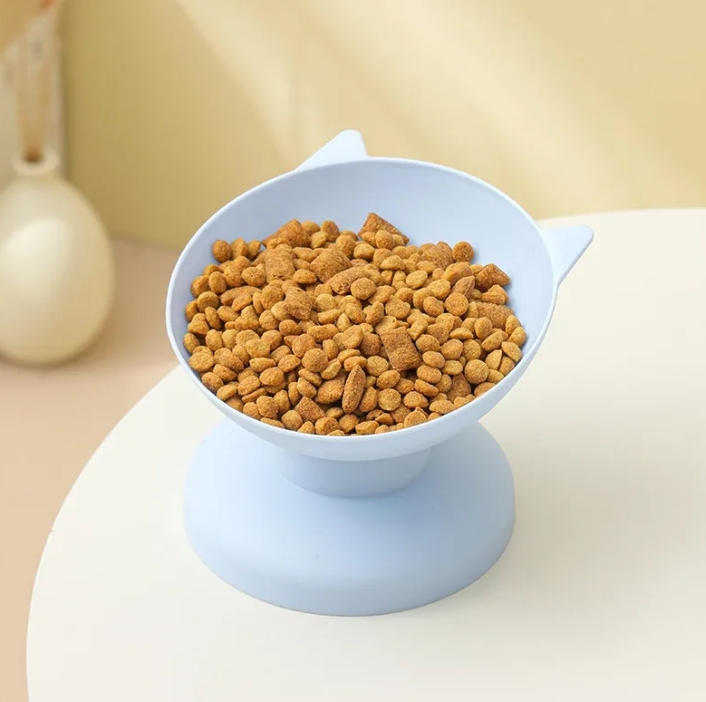 Tilted Cat Bowl - Raised 15 Degree Whisker-Friendly Feeding Dish